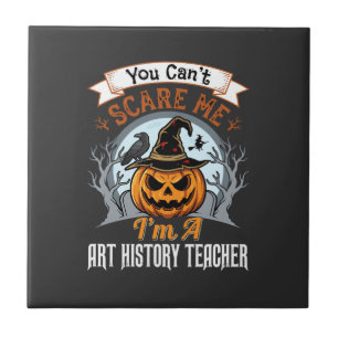 Halloween Kunstgeschiedenis Leraar Pompoen Ontwerp Tegeltje