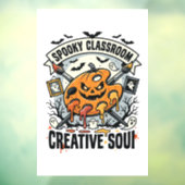 Halloween Kunstleraar Griezelflaskamer Raamsticker (Vel 3)