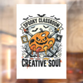 Halloween Kunstleraar Griezelflaskamer Raamsticker (Vel 2)