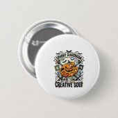 Halloween Kunstleraar Griezelflokaal Ronde Button 5,7 Cm (Voorkant /achterkant)