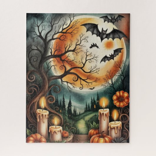 Halloween kunstpuzzel legpuzzel (Verticaal)