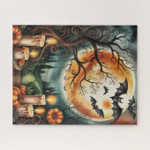 Halloween kunstpuzzel legpuzzel (Horizontaal)