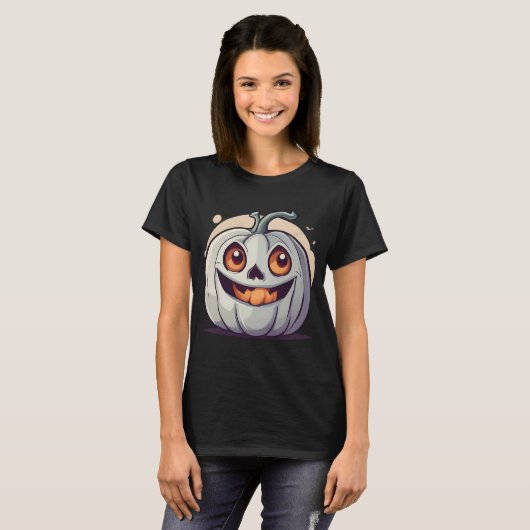 Halloween Kürbis Geist T-shirt (Voorkant volledig)