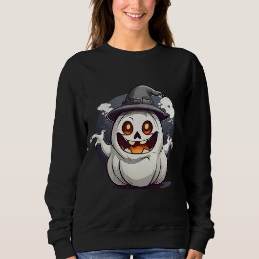 Halloween Kürbis Geist Trui (Voorkant)