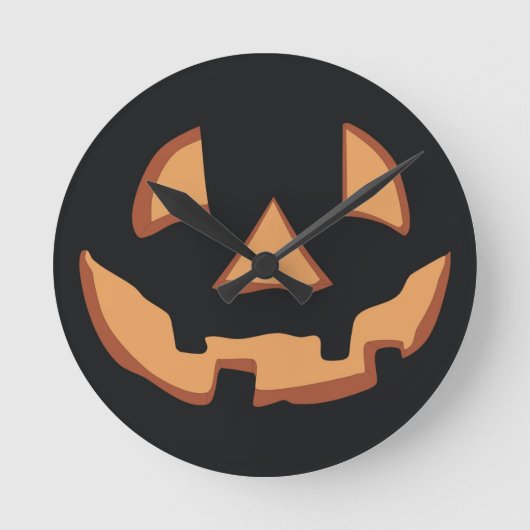 Halloween - Kürbisgesicht Ronde Klok (Voorkant)
