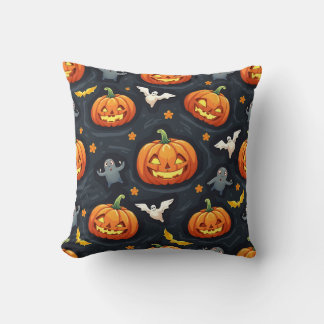 Halloween kussen met monsters en pompoenen zoals