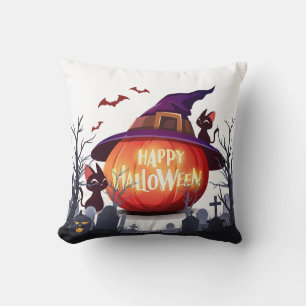 Halloween kussen - pompoen en nacht magie