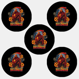 Halloween Kwaadaardig skelet, Pompoen Labels