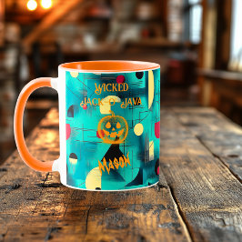 Halloween - Kwaadaardige Jack-o'-Java Pompoen Mok