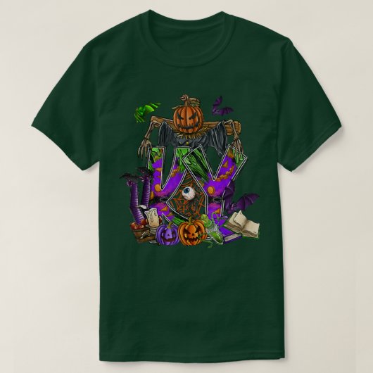 Halloween KY, Scary Pumpkin Scarecrow, Spooky Hall T-shirt (Design voorkant)