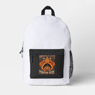 Halloween Laat een Klein Pompoentje in de Buik Gro Bedrukte Rugzak