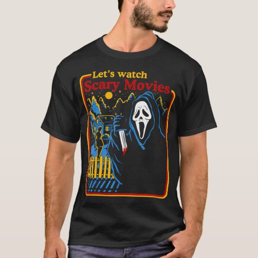 Halloween laat enge horrorfilms kijken Ghost Ser T-shirt (Voorkant)