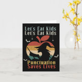 Halloween laat eten Kinder Grappige Engels leraar  Kaart (Gele Bloem)