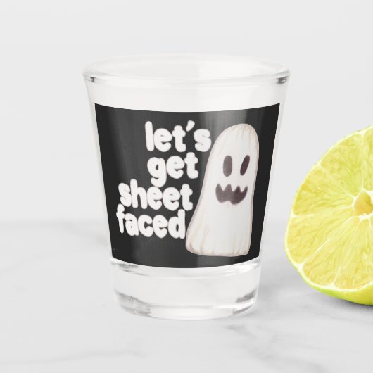 Halloween laat Humor op vel staan Shot Glas (Voorkant)