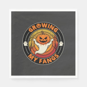 Halloween Laat Mijn Slagtanden Groeien Spook Pompo Servet