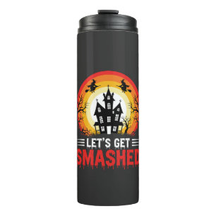 Halloween Laat Ons Totale Chaos Gezellige Spukhuis Thermosbeker
