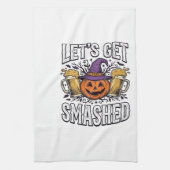 Halloween Laat Ons Totale Pumpkin Bier Theedoek (Verticaal)