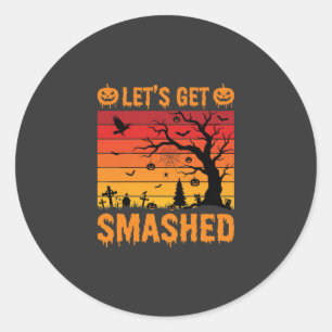 Halloween Laat Ons Verbrijzelen Geheime Begraafpla Ronde Sticker