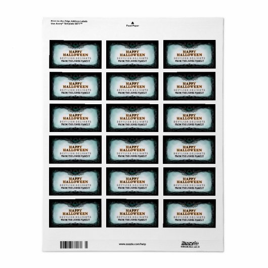 Halloween Label Happy Halloween - Treats Label (Full Sheet)