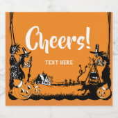 Halloween, label Trick or treat water Bier Etiket (Enkel label)