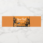 Halloween, label Trick or treat water Waterfles Etiket (Enkel label)