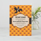 Halloween Label Uitnodiging (Staand voorkant)