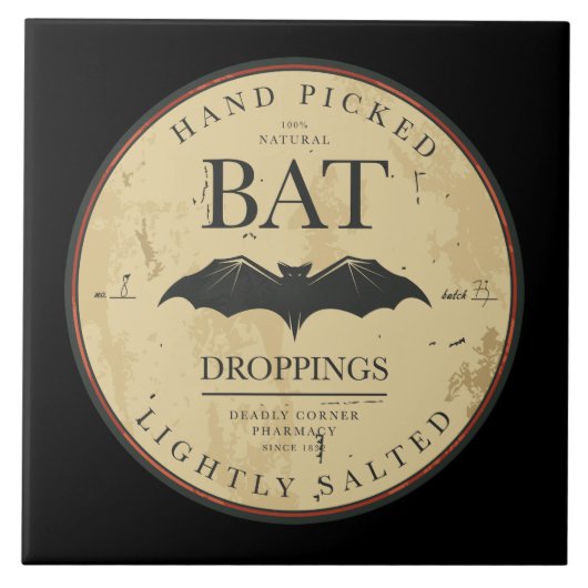  Halloween-label voor BBT-druppels Tegeltje (Voorkant)