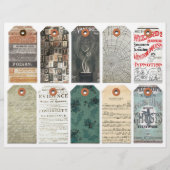 Halloween Labels Clipart Sheet Dark Academia (Voorkant)