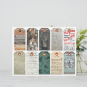 Halloween Labels Clipart Sheet Dark Academia (Staand voorkant)