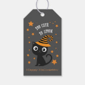 Halloween Labels met Black Cat Cadeaulabel (Voorkant)