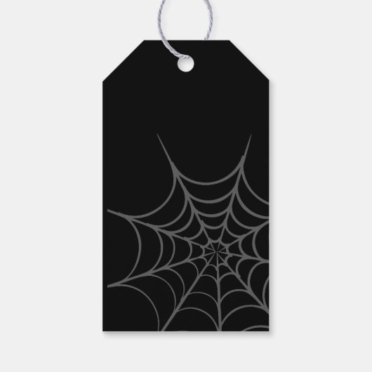 Halloween Labels | Spinnenwebontwerp Cadeaulabel (Achterkant)