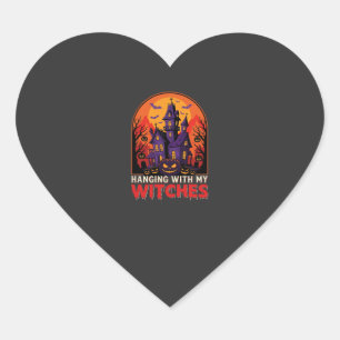 Halloween Laboratorium Monster Pompoen Maan Vector Hart Sticker