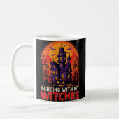 Halloween Laboratorium Monster Pompoen Maan Vector Koffiemok (Links)
