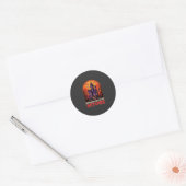 Halloween Laboratorium Monster Pompoen Maan Vector Ronde Sticker (Envelop)