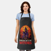 Halloween Laboratorium Monster Pompoen Maan Vector Schort (Gedragen)