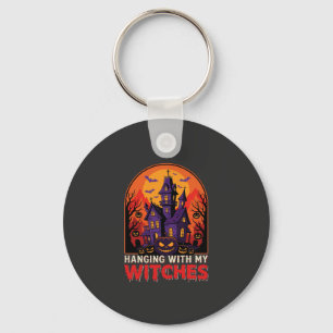 Halloween Laboratorium Monster Pompoen Maan Vector Sleutelhanger