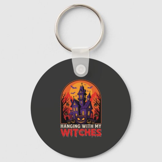 Halloween Laboratorium Monster Pompoen Maan Vector Sleutelhanger (Voorkant)