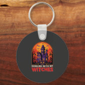 Halloween Laboratorium Monster Pompoen Maan Vector Sleutelhanger (Voorkant)