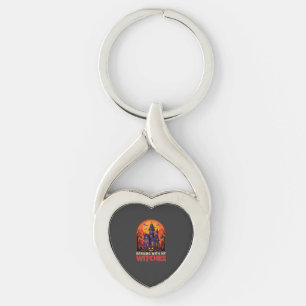 Halloween Laboratorium Monster Pompoen Maan Vector Sleutelhanger