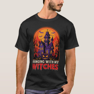 Halloween Laboratorium Monster Pompoen Maan Vector T-shirt