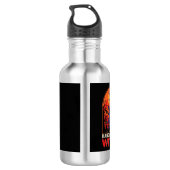 Halloween Laboratorium Monster Pompoen Maan Vector Waterfles (Achterkant)