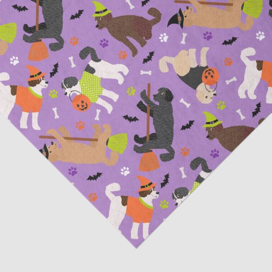 Halloween Labradoodle/Goldendoedle Tissue Paper Tissuepapier (Detail)