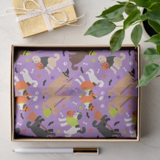 Halloween Labradoodle/Goldendoedle Tissue Paper Tissuepapier (Geschenk)