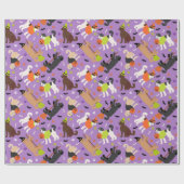 Halloween Labradoodle/Goldendoodle Cadeaupapier (Vlak)