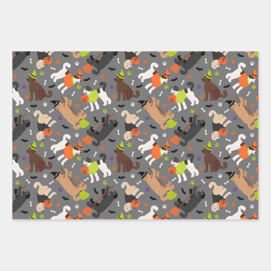 Halloween Labradoodle/Goldendoodle Inpakpapier Vel (Voorkant 3)