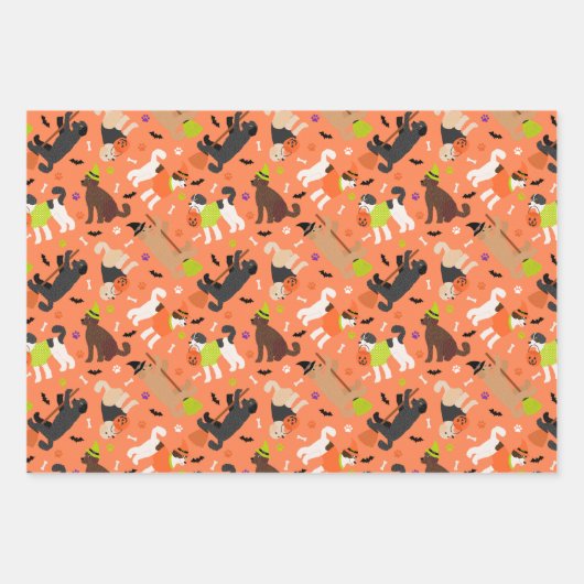 Halloween Labradoodle/Goldendoodle Inpakpapier Vel (Voorkant 2)