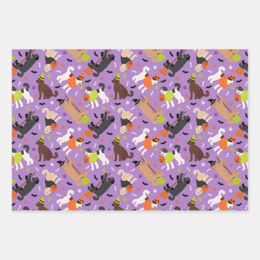 Halloween Labradoodle/Goldendoodle Inpakpapier Vel (Voorkant)