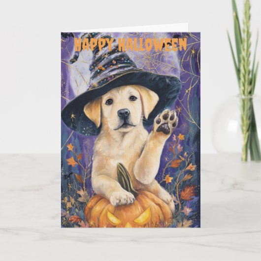 Halloween Labrador Dog Feestdagen Kaart (Voorkant)