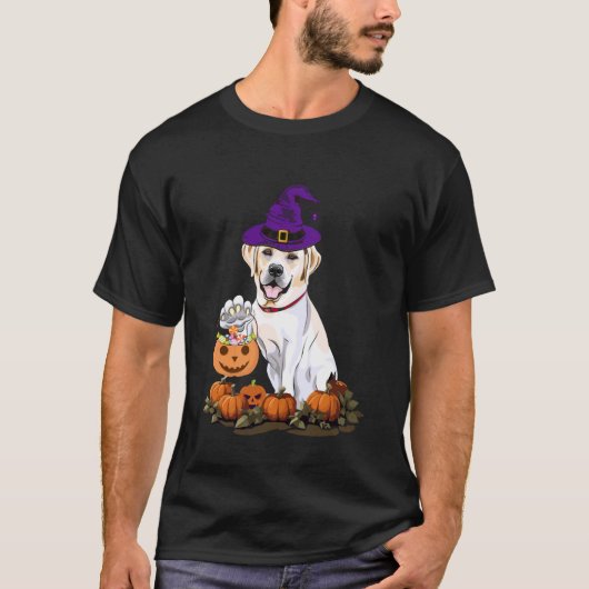 Halloween Labrador Heks T-shirt (Voorkant)