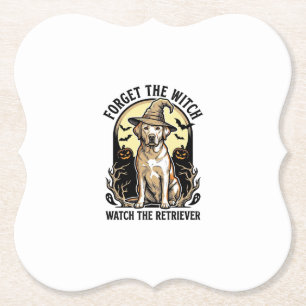 Halloween Labrador Heks Vintage Retriever Hond Des Kartonnen Onderzetters